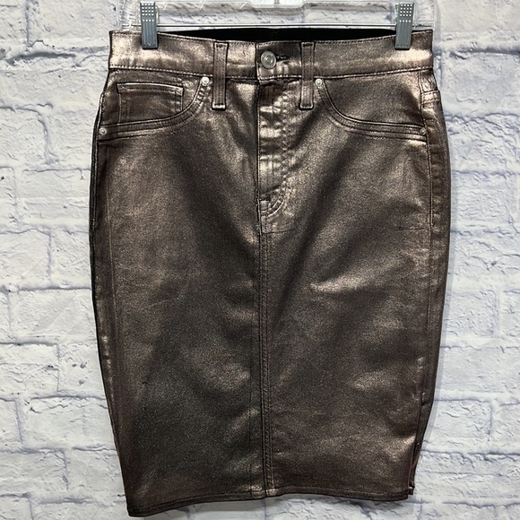 NWOT-Hudson Los Angeles Women's Centerfold Extreme High Rise Skirt - Picture 5 of 8